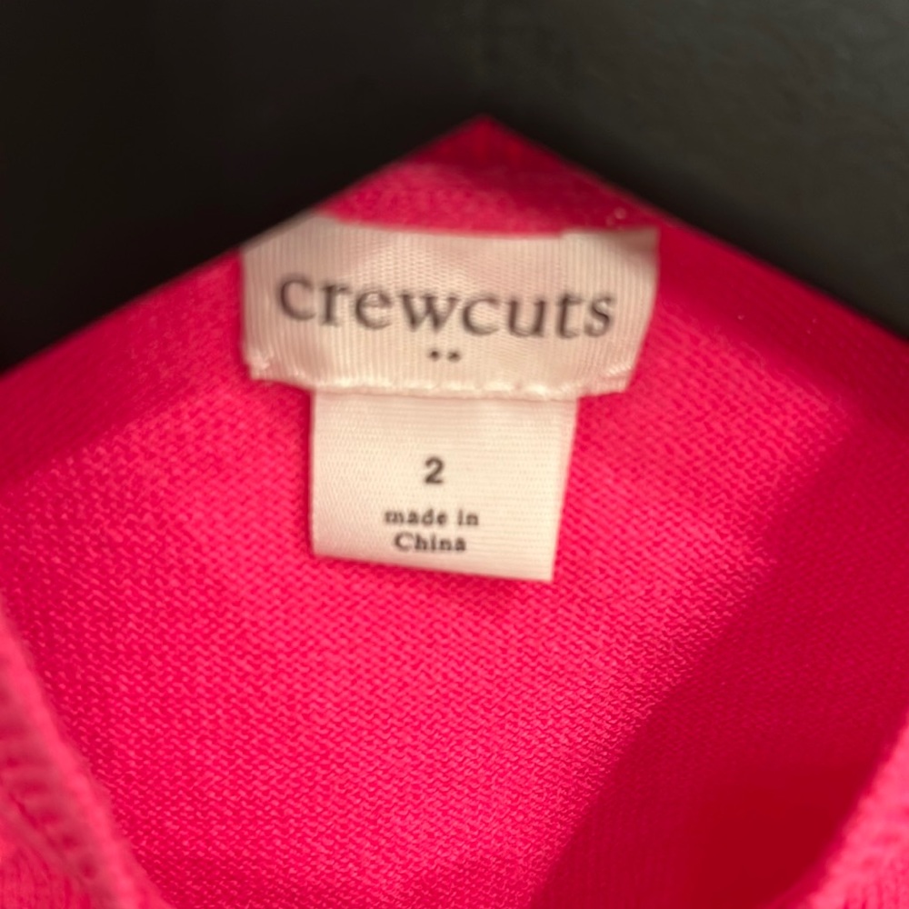 Crewcuts girls size 2 pink cotton cardigan - Picture 3 of 3